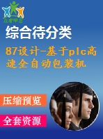 87設(shè)計-基于plc高速全自動包裝機(jī)的控制系統(tǒng)應(yīng)用