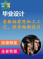 齒輪軸零件加工工藝、程序編制設(shè)計(jì)