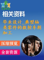 畢業(yè)設計_典型軸類零件的數控車削加工工藝及程序編程設計