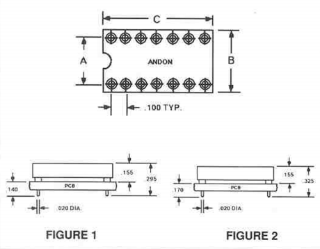 ANDON 200℃封閉框架ICDIP插座，不帶支架